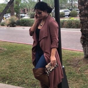 Brown trench coat